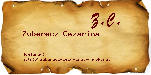 Zuberecz Cezarina névjegykártya